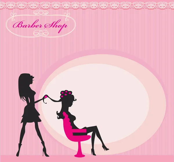 vektör çizim kuaförlük salo güzel kadın