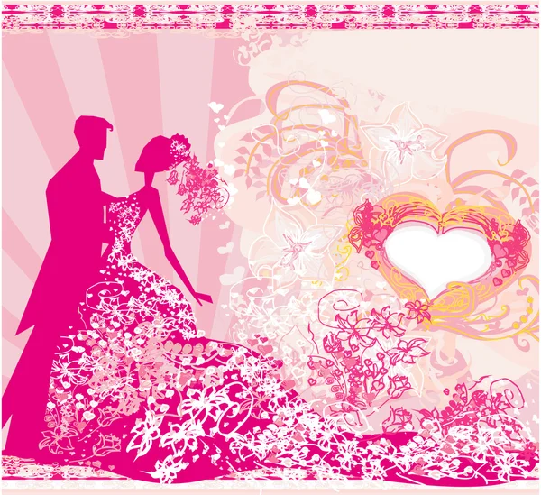 Boda baile pareja fondo — Vector de stock