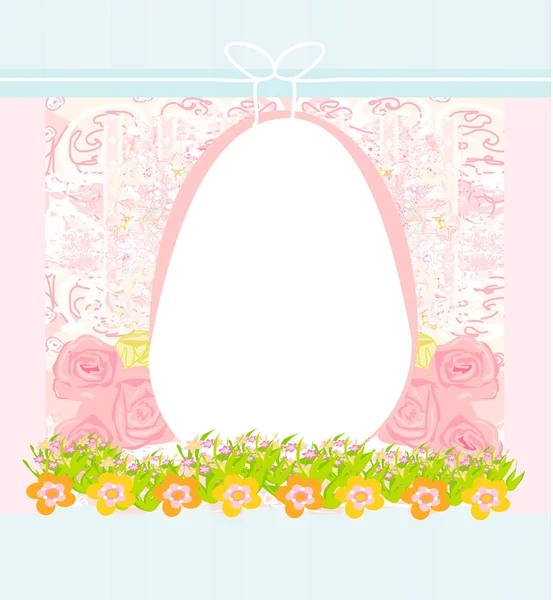Velikonoční vejce na květinovém pozadí — Stockový vektor