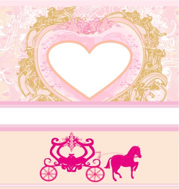 Klasik çiçek arabası daveti.