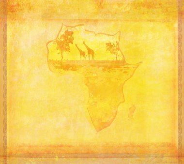 Afrika faunası ve florası olan grunge geçmişi