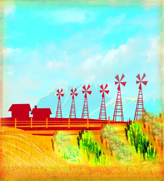 การเกษตรเชิงนิเวศ - ภูมิทัศน์ — ภาพถ่ายสต็อก