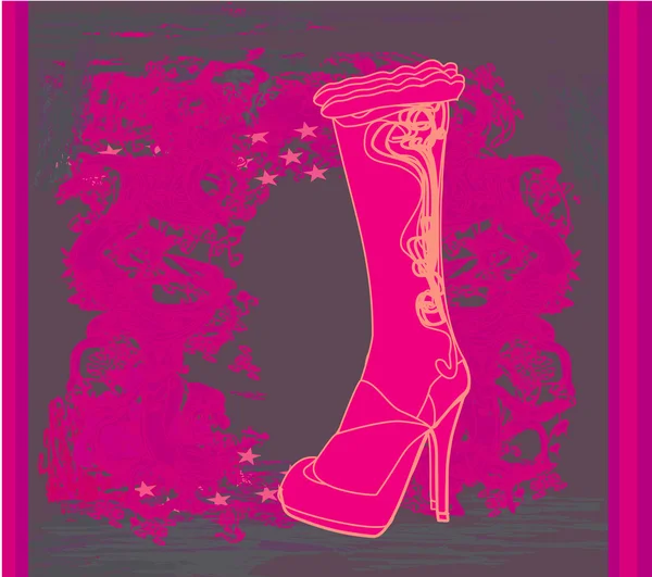 Ayakkabı VINTAGE poster — Stok Vektör