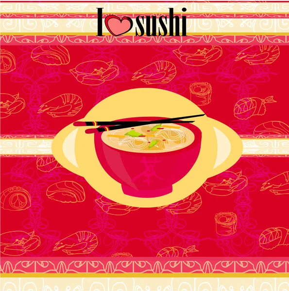 Vorlage für Sushi-Menü — Stockvektor