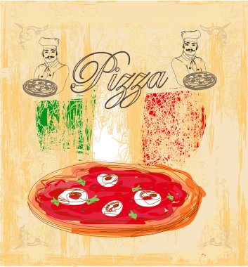 Pizza grunge poster