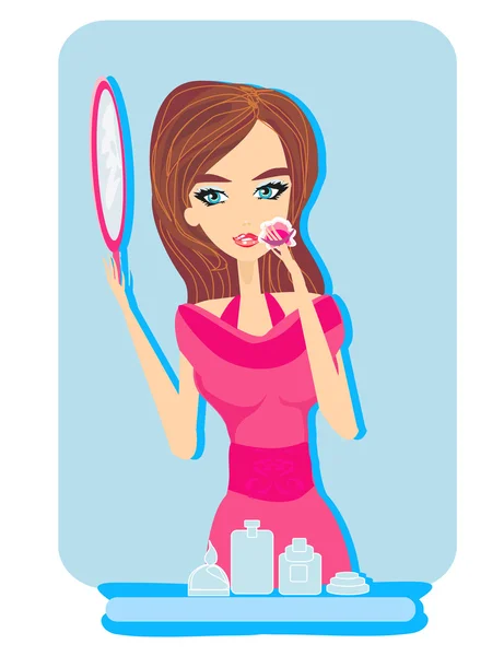 Make up at home — Stock Vector