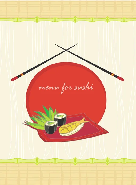 Menu na sushi - szablon Design — Wektor stockowy