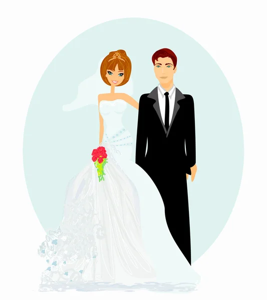 Boda pareja vector — Archivo Imágenes Vectoriales