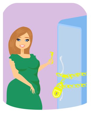 Diyet yapan kız - Zincirli ve kilitli buzdolabı