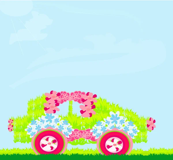 The ecological car from plants — Stock Vector