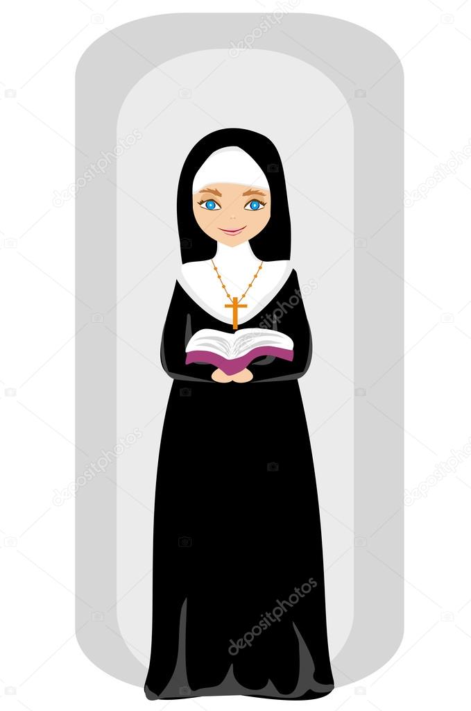 Nun Cartoon Drawing
