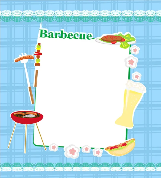 Invitation pour barbecue — Image vectorielle