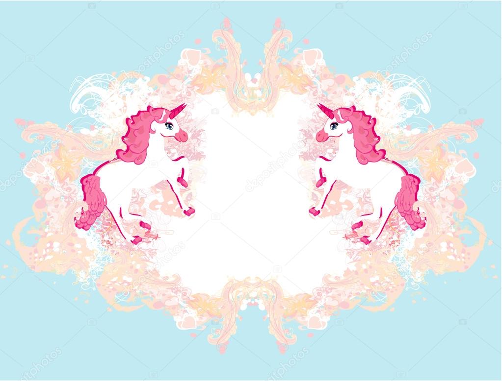 abstract vintage horses logo