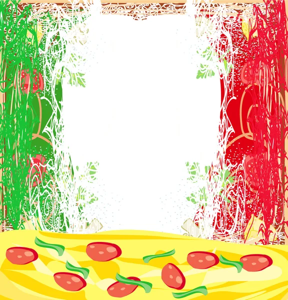 Pizza Grunge Poster — Stockvektor