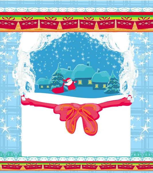 Illustration de drôle de Père Noël claus — Image vectorielle