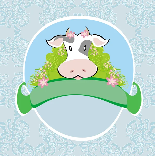 Signos de vaca divertida — Vector de stock