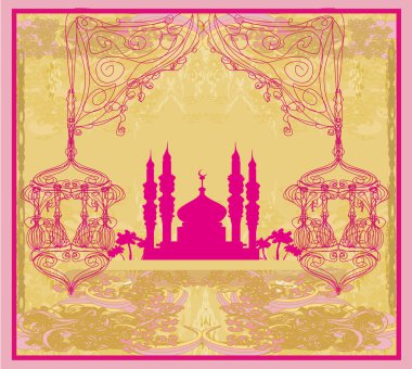 Soyut dini geçmiş - Ramazan Kareem Vektör Tasarımı