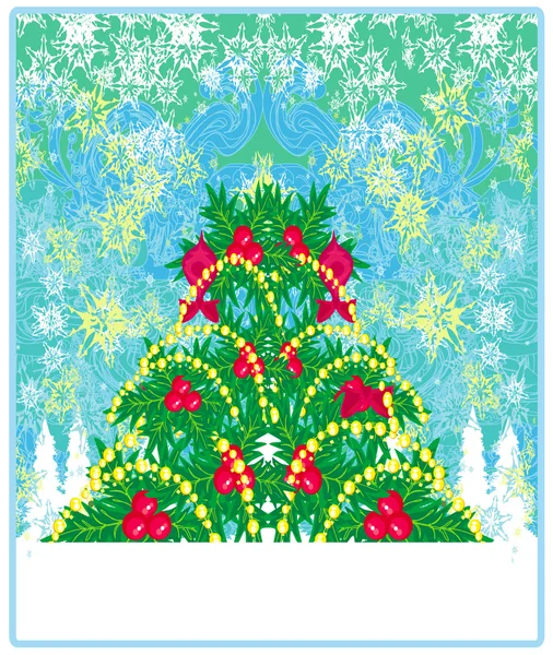 Christmas tree background for your designs — Stock Vector