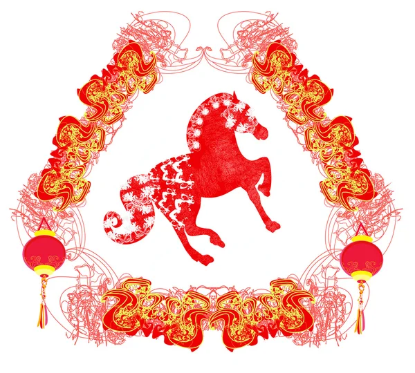 Year of Horse graphic design — Stock Vector