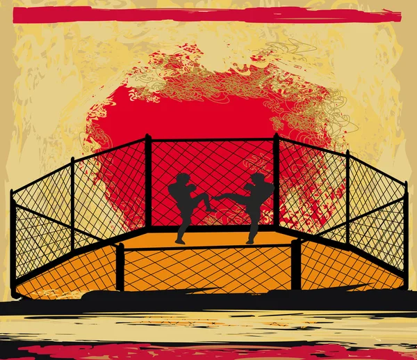 Конкурси MMA, плакат Grunge — стоковий вектор
