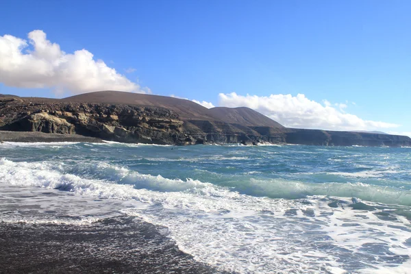 West kust van fuerteventura, Canarische eilanden, in la pared — Stockfoto