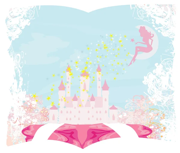 Magic Fairy Tale Princess Castle — Stock Vector