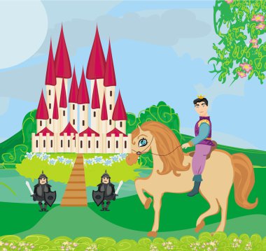 Prens şatoya doğru at sürüyor.