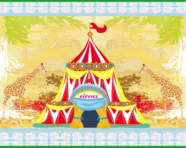 Abstract circus on a grunge background — Stock Vector