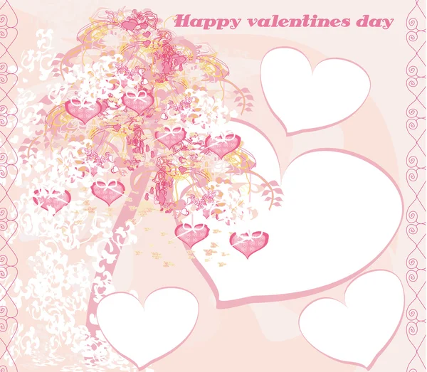 Valentines arbre fond — Image vectorielle