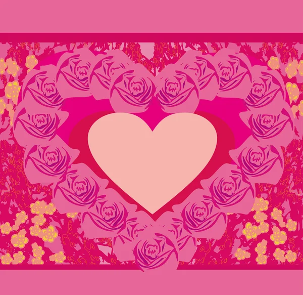 Carta cuore San Valentino card — Vettoriale Stock