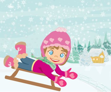 Kış günü eğlence.