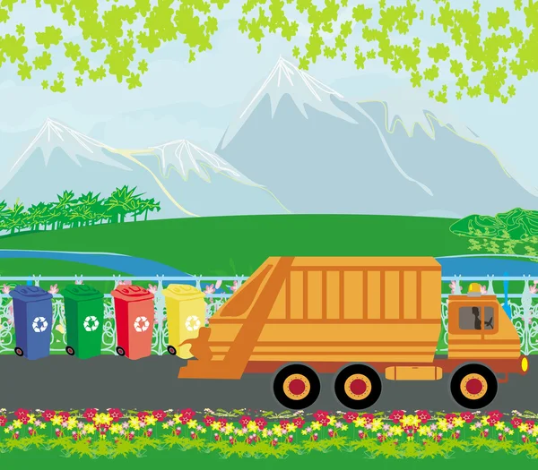 Ségrégation de la carte poubelle — Image vectorielle