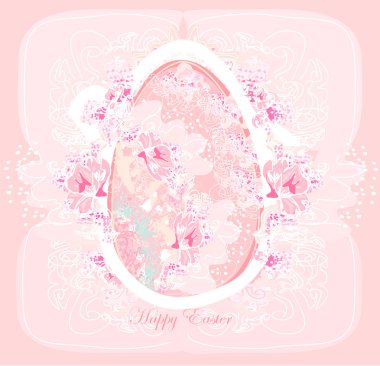 Paskalya yumurtası grunge arka kart