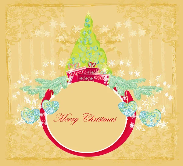 Astratto elegante grunge carta albero di Natale — Vettoriale Stock