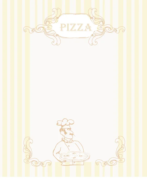 Vorlage für die Pizza-Speisekarte — Stockvektor