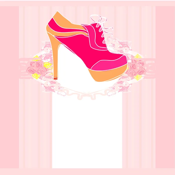 Shoes vintage poster — Stock Vector