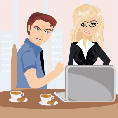 Dehşete Ofis çalışanları