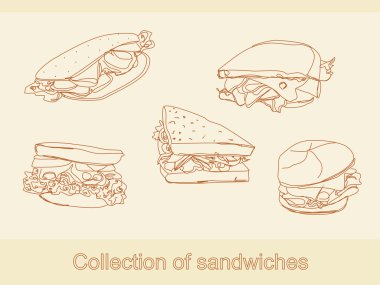 sandviç doodle set koleksiyonu