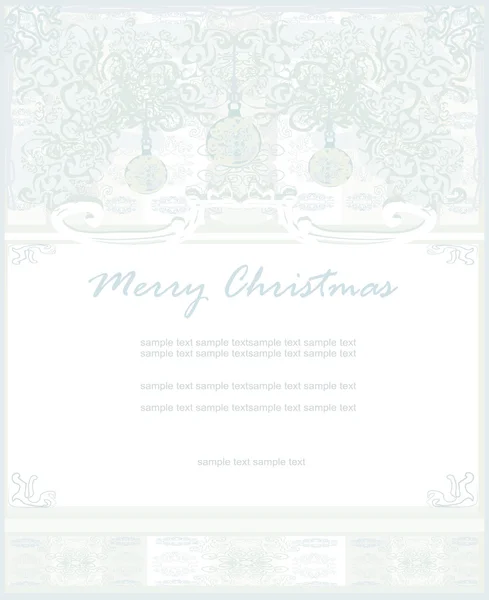 Cadre de Noël style avec carte à billes . — Image vectorielle
