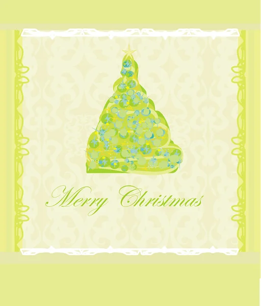 Cartão de árvore de natal abstrato —  Vetores de Stock