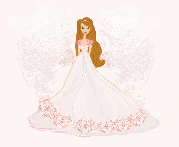 Belle carte de mariée — Image vectorielle
