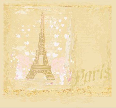 Eski moda Eiffel kartı