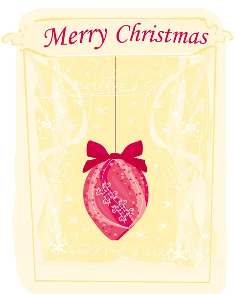 Carte de fond boule de Noël vectorielle — Image vectorielle