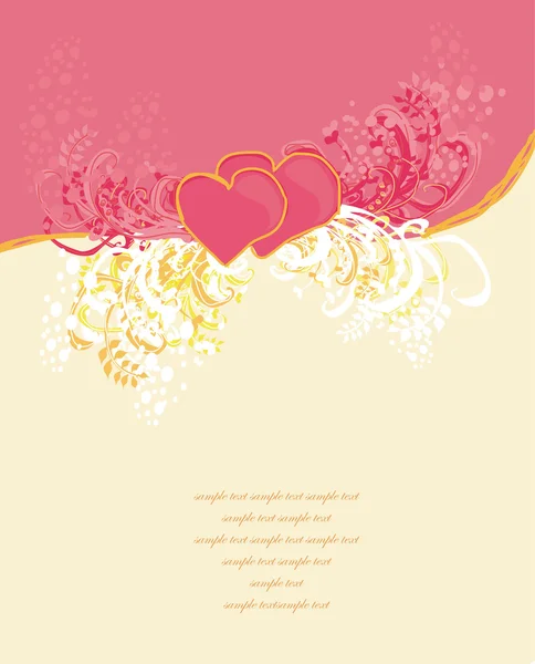 Carte de voeux florale Saint Valentin — Image vectorielle