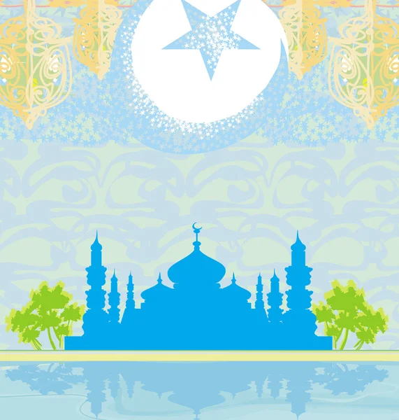 Fundo religioso abstrato - Ramadan Kareem Vector Design — Vetor de Stock