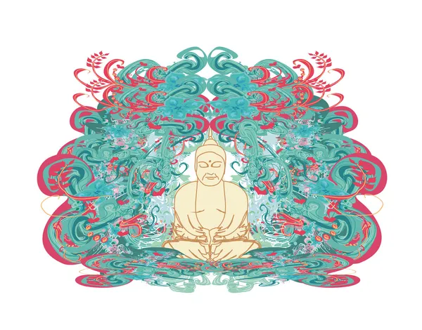 Vector of Chinese Traditional Artistic Buddhism Pattern — Stock Vector