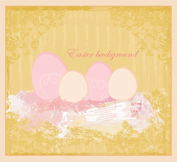 Easter Egg On Grunge Background — Stock Vector