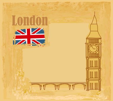 Londra'nın büyük ben Grunge afiş 
