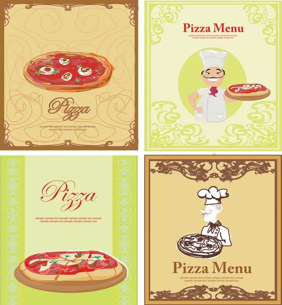 Pizza Menu Template set — Stock Vector