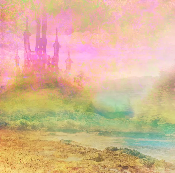 Eski kale - soyut resim manzara